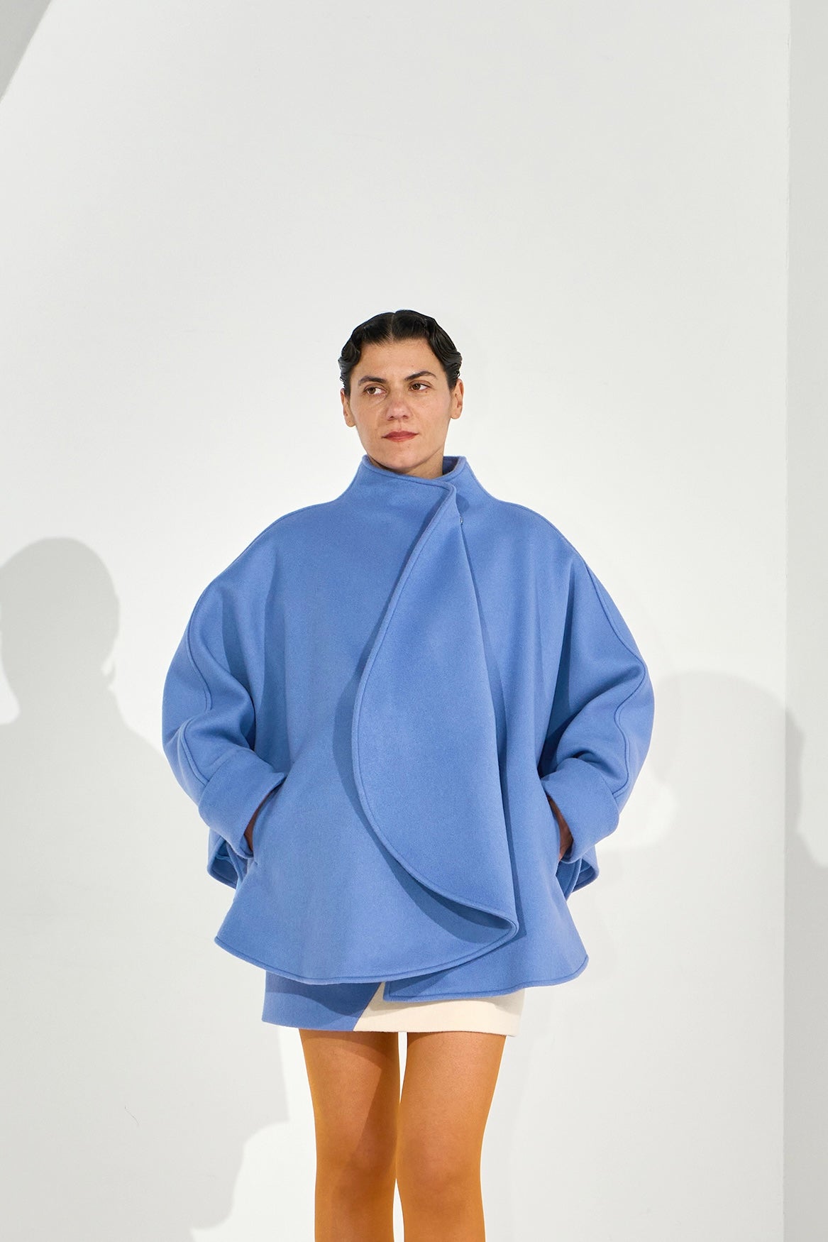 sculpture cape coat | nadia